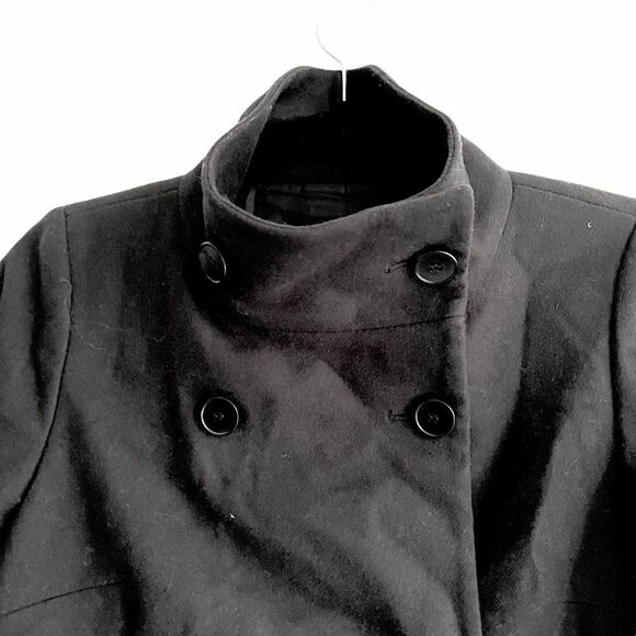 CLUB MONACO Cropped Wool Cashmere Fall Winter Jacket Blazer Black XS - Picture 5 of 12